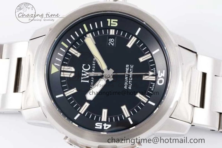 Aquatimer SS IW3290 V6SF 1:1 Best Edition Black Dial on SS Bracelet A Comfortable 7030