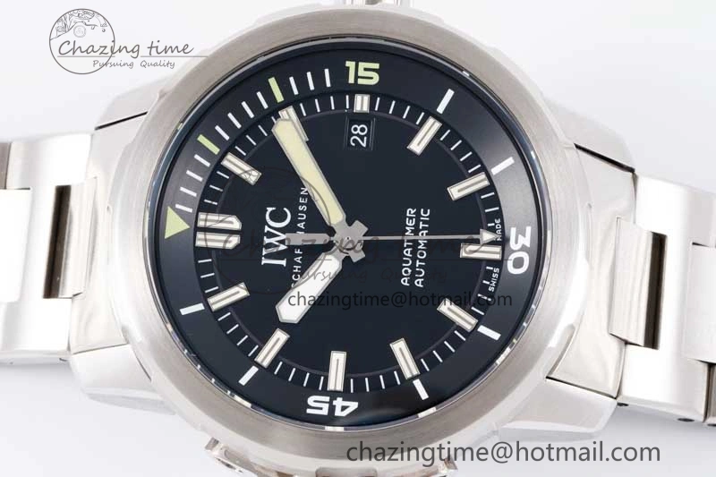 Aquatimer SS IW3290 V6SF 1:1 Best Edition Black Dial on SS Bracelet A Comfortable 7030