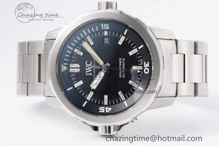 Aquatimer SS IW3290 V6SF 1:1 Best Edition Black Dial on SS Bracelet A Comfortable 7030