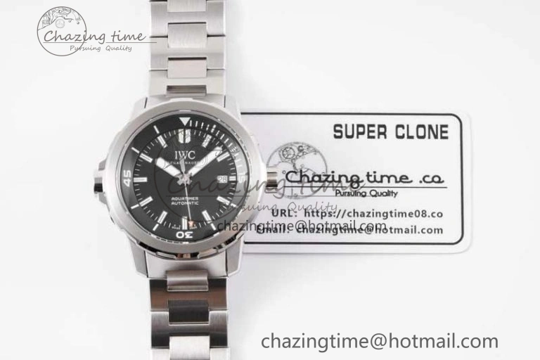 Aquatimer SS IW3290 V6SF 1:1 Best Edition Black Dial on SS Bracelet A Comfortable 7030