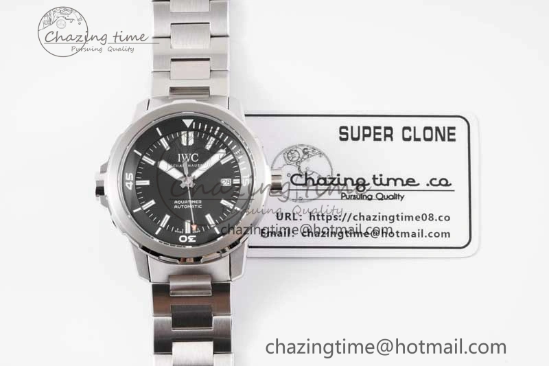 Aquatimer SS IW3290 V6SF 1:1 Best Edition Black Dial on SS Bracelet A Comfortable 7030