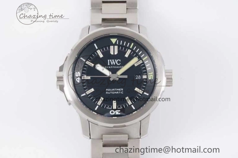Aquatimer SS IW3290 V6SF 1:1 Best Edition Black Dial on SS Bracelet A Comfortable 7030