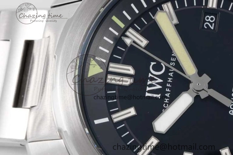 Aquatimer SS IW3290 V6SF 1:1 Best Edition Black Dial on SS Bracelet A Comfortable 7030