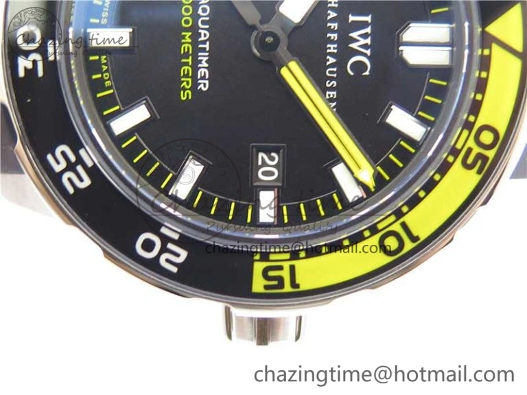 EasyCare Aquatimer SS IW356802 ZZF 1:1 Best Edition Black Dial on Black Rubber Strap MIYOTA 7128