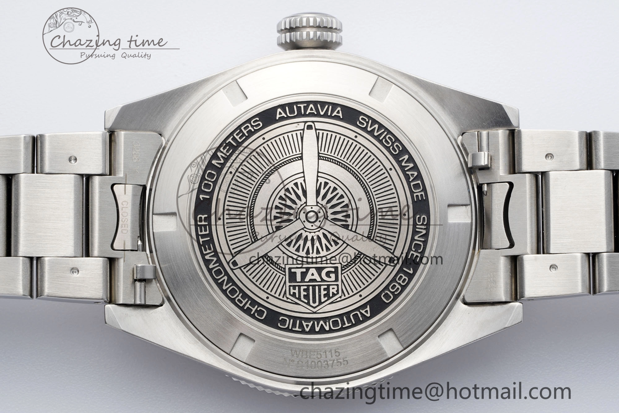 Attractive Autavia SS 42mm TARF 1:1 Best Edition Blue Dial Blue Ceramic Bezel on SS Bracelet SW 9663