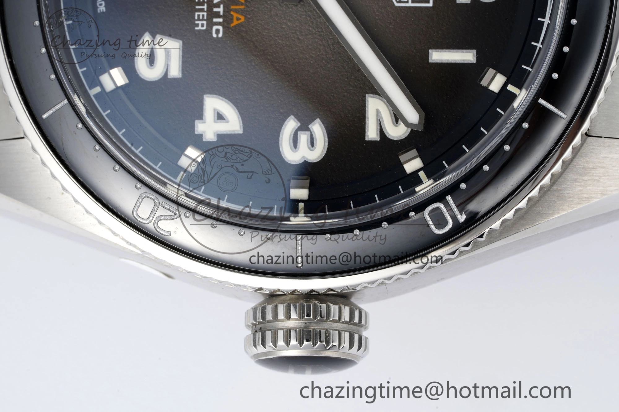 Classic Autavia SS 42mm TARF 1:1 Best Edition Gray Dial Black Ceramic Bezel on SS Bracelet SW 9656