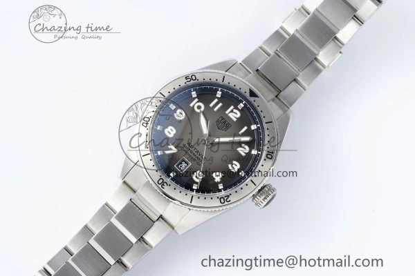 UrbanChic Autavia SS 42mm TARF 1:1 Best Edition Gray Dial SS Bezel on SS Bracelet SW 9657