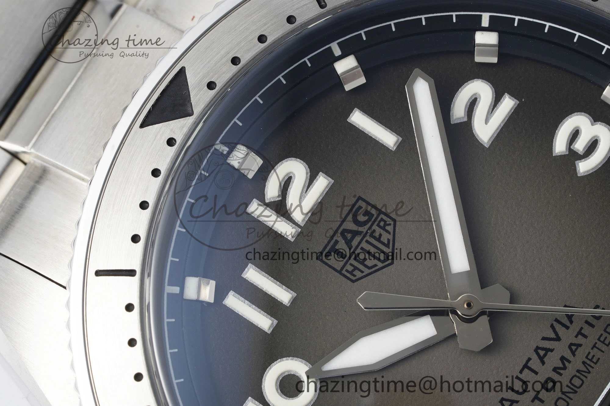 UrbanChic Autavia SS 42mm TARF 1:1 Best Edition Gray Dial SS Bezel on SS Bracelet SW 9657