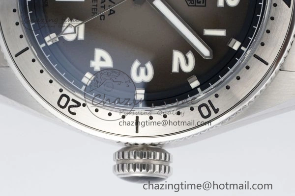 UrbanChic Autavia SS 42mm TARF 1:1 Best Edition Gray Dial SS Bezel on SS Bracelet SW 9657