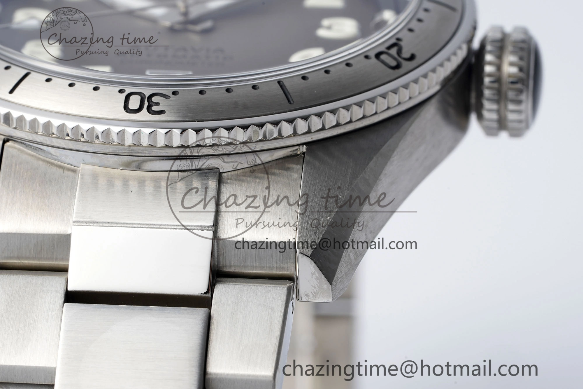 UrbanChic Autavia SS 42mm TARF 1:1 Best Edition Gray Dial SS Bezel on SS Bracelet SW 9657