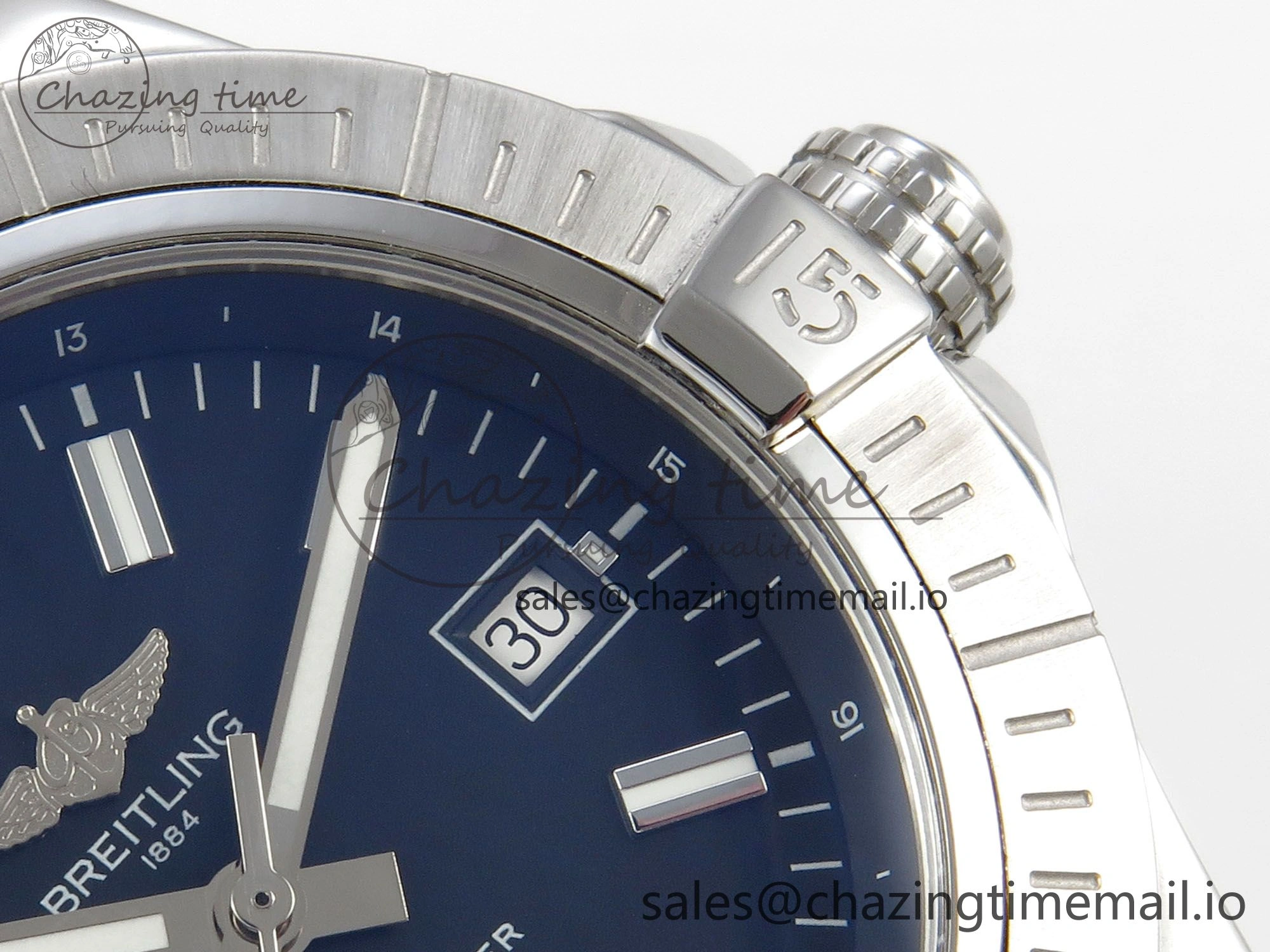 Breathable Avenger 43mm SS TF 1:1 Best Edition Black Dial on SS Bracelet A2824 V 5408