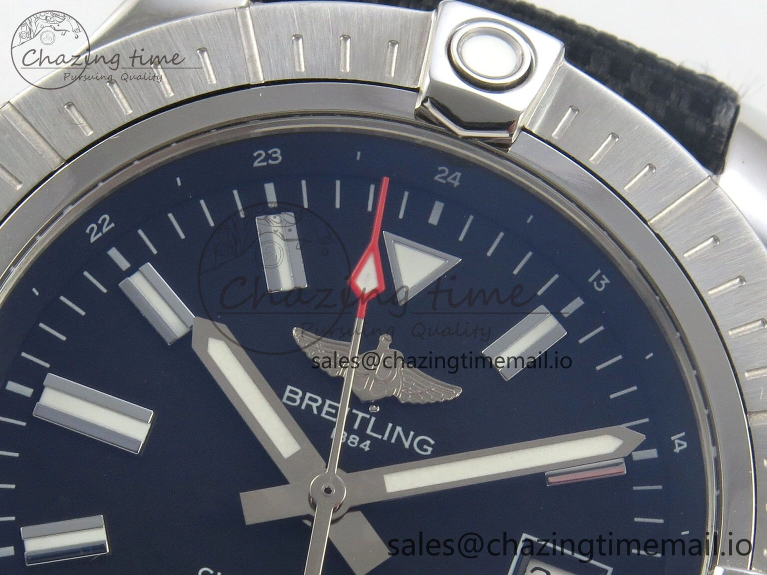 Affordable Avenger 43mm TF 1:1 Best Edition Black Dial on Black Nylon Strap A2824 V 5389