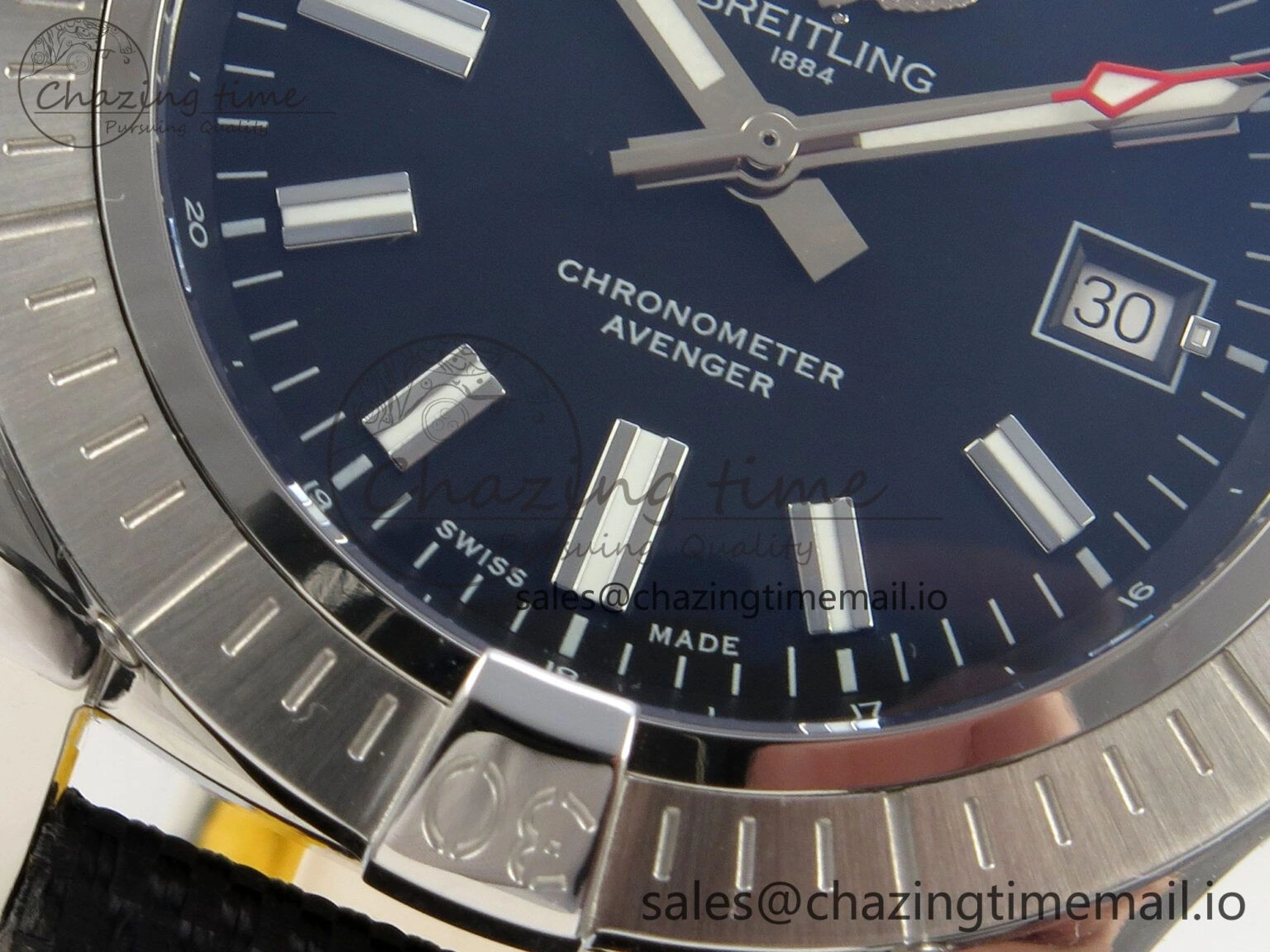 Affordable Avenger 43mm TF 1:1 Best Edition Black Dial on Black Nylon Strap A2824 V 5389