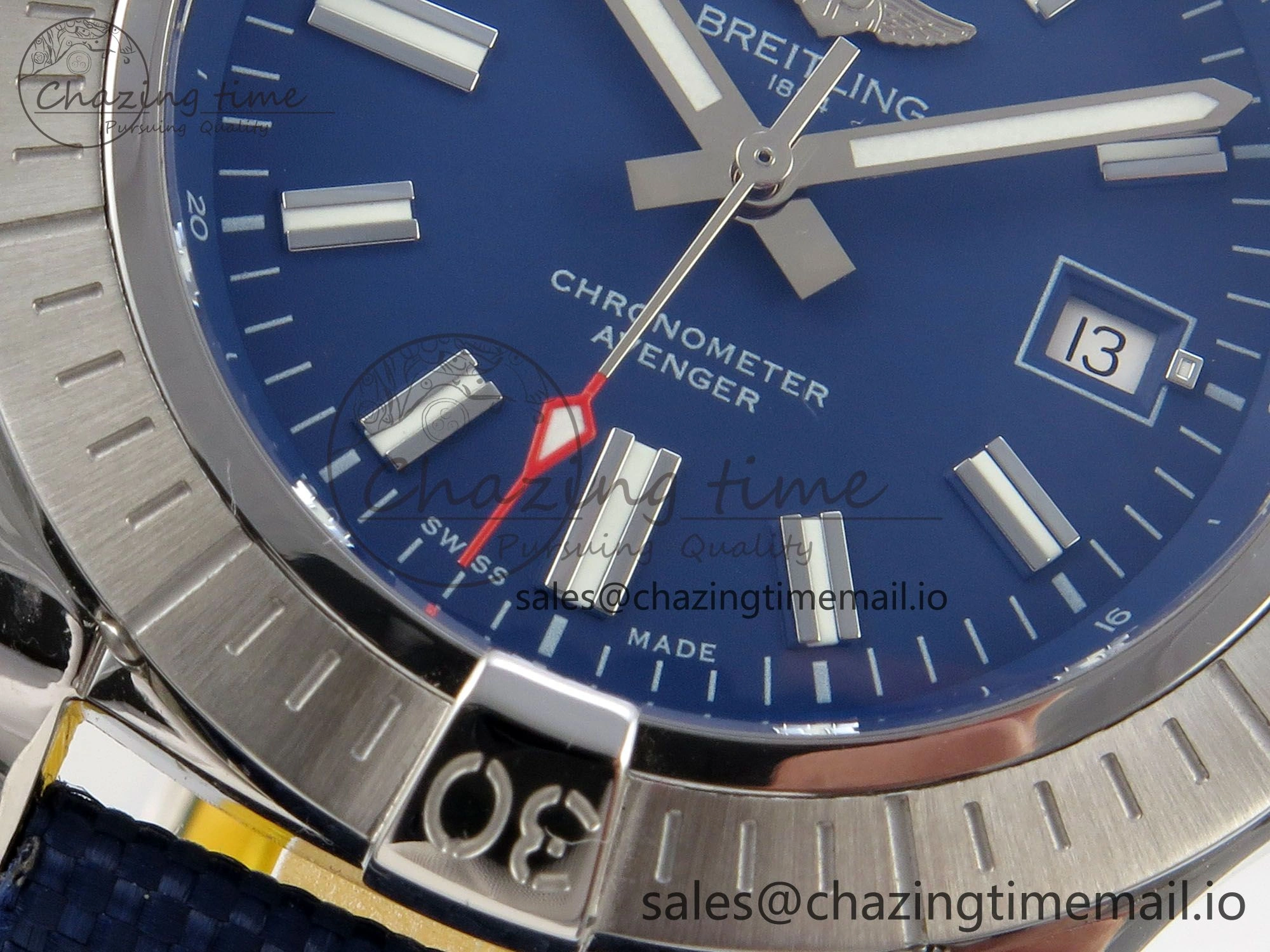 Avenger 43mm TF 1:1 Best Edition Blue Dial on Blue Nylon Strap A2824 V Classic 5390
