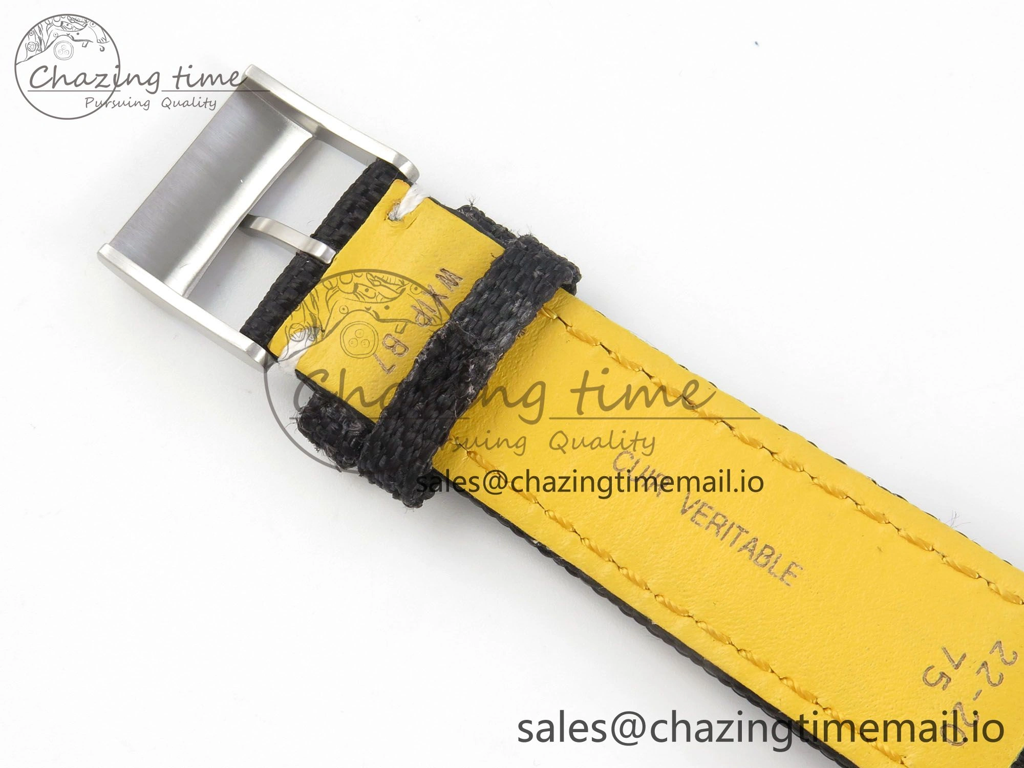 WellDesigned Avenger 43mm TF 1:1 Best Edition Yellow Dial on Black Nylon Strap A2824 V 5388