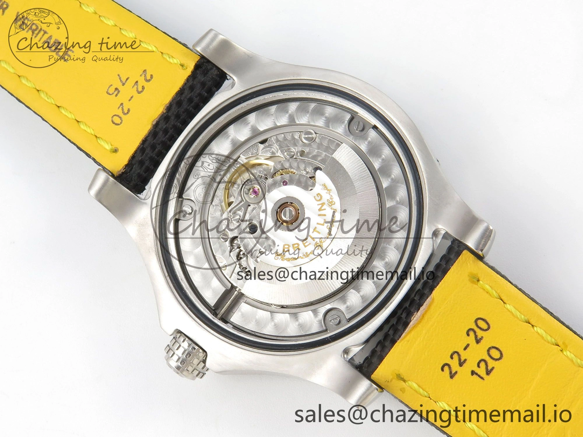 WellDesigned Avenger 43mm TF 1:1 Best Edition Yellow Dial on Black Nylon Strap A2824 V 5388