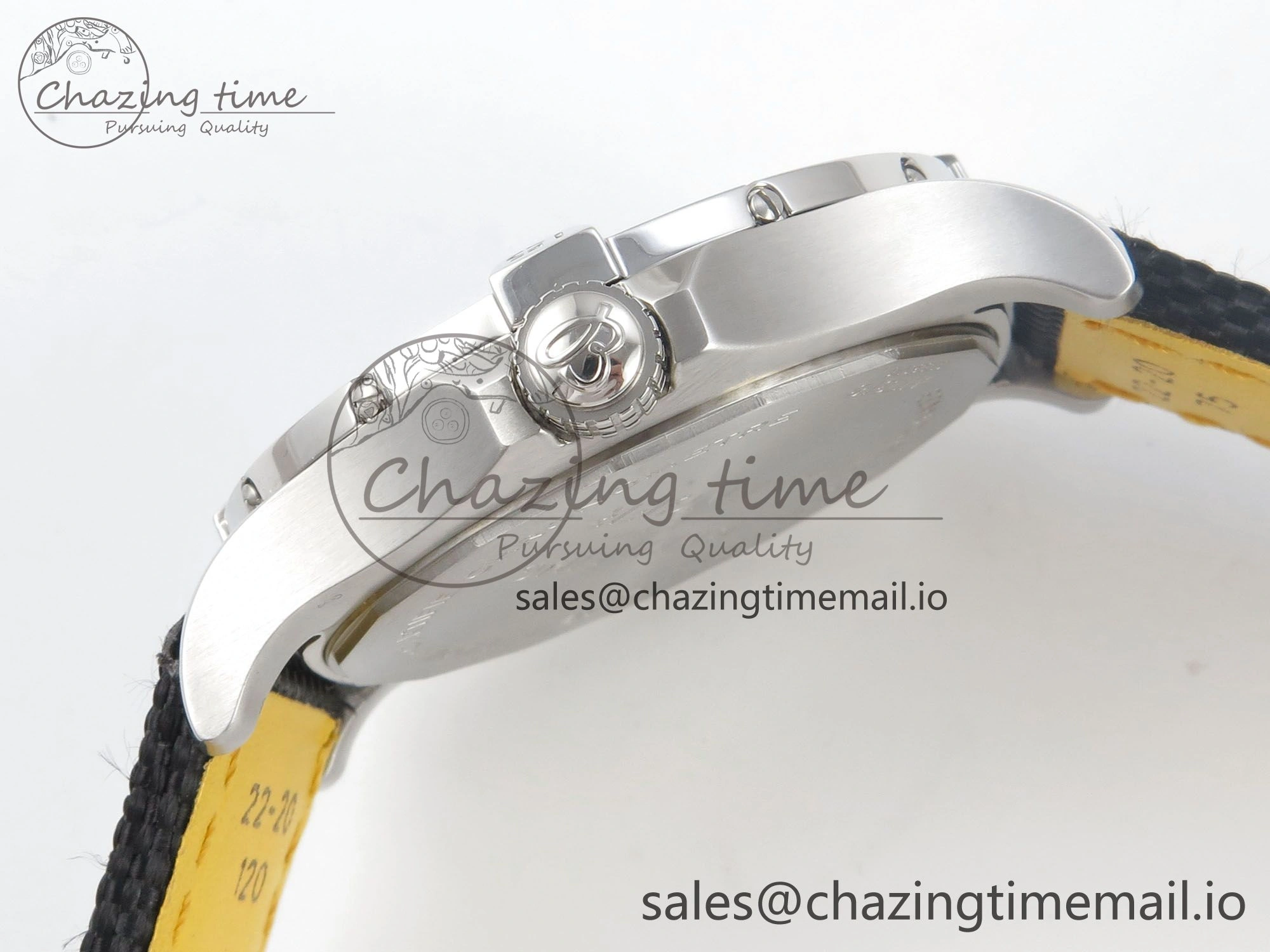 WellDesigned Avenger 43mm TF 1:1 Best Edition Yellow Dial on Black Nylon Strap A2824 V 5388