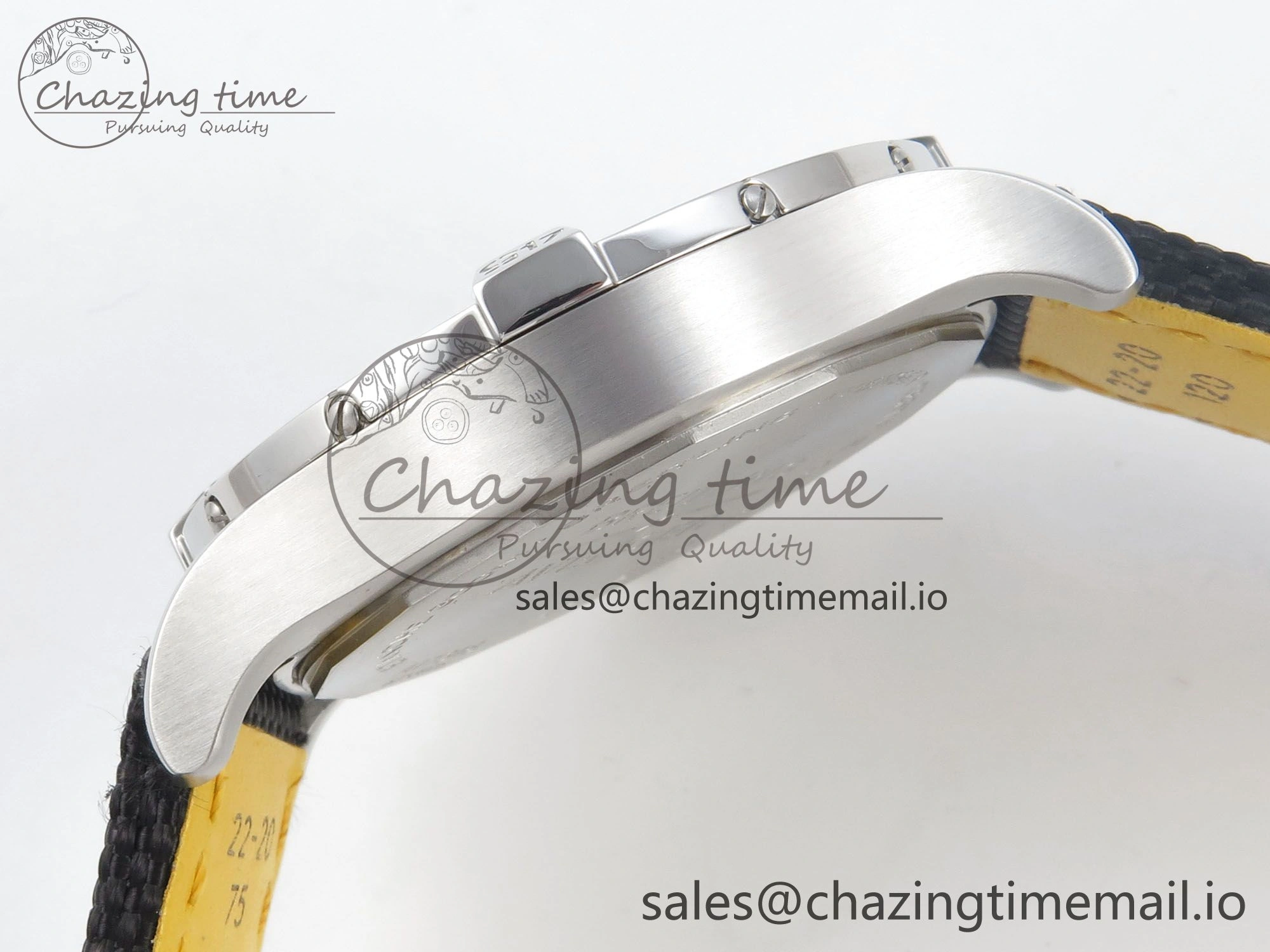 WellDesigned Avenger 43mm TF 1:1 Best Edition Yellow Dial on Black Nylon Strap A2824 V 5388