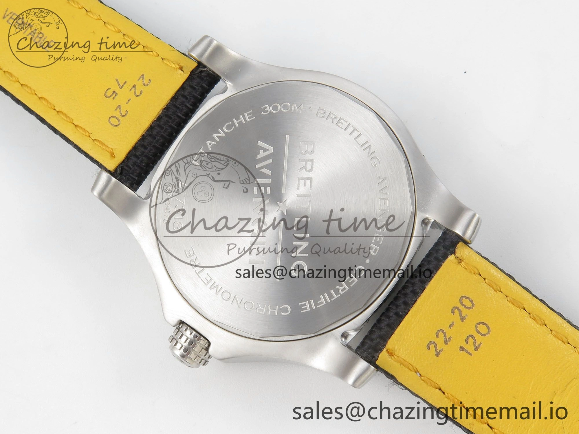 WellDesigned Avenger 43mm TF 1:1 Best Edition Yellow Dial on Black Nylon Strap A2824 V 5388