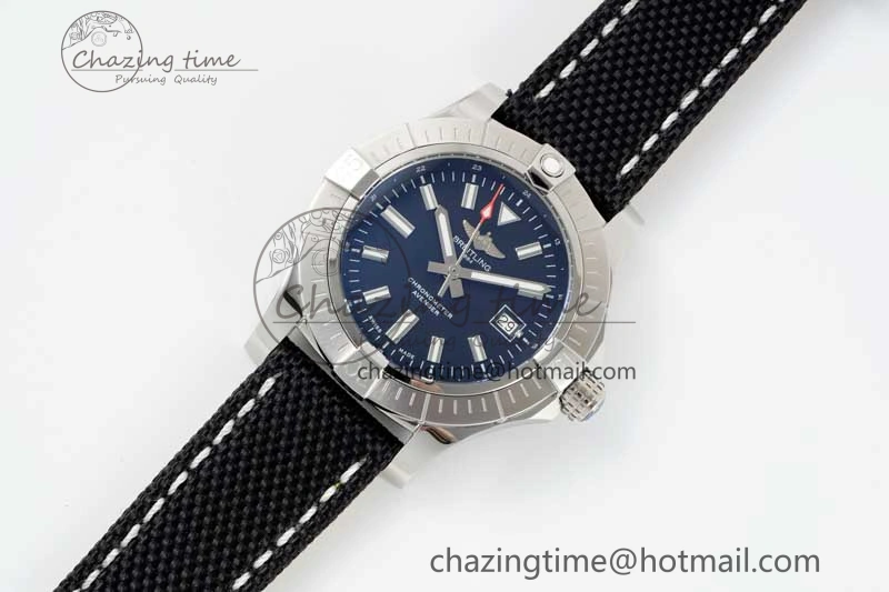 MultiPurpose Avenger Automatic 43mm SS TF 1:1 Best Edition Black Dial on Black Nylon Strap A 5542