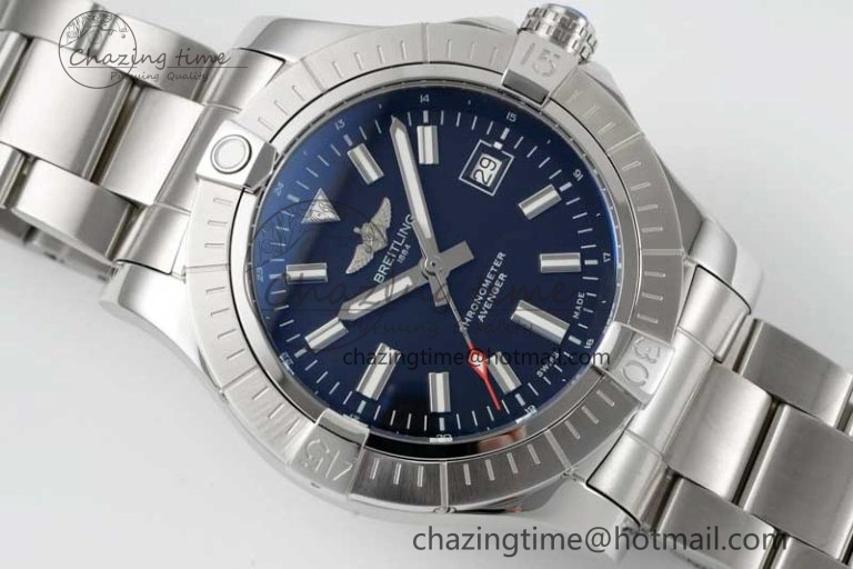 Effortless Avenger Automatic 43mm SS TF 1:1 Best Edition Black Dial on SS Bracelet A 5538