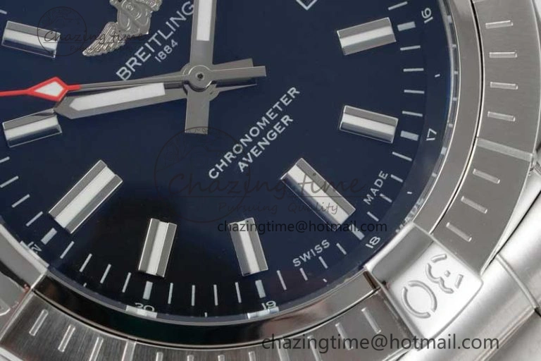 Effortless Avenger Automatic 43mm SS TF 1:1 Best Edition Black Dial on SS Bracelet A 5538