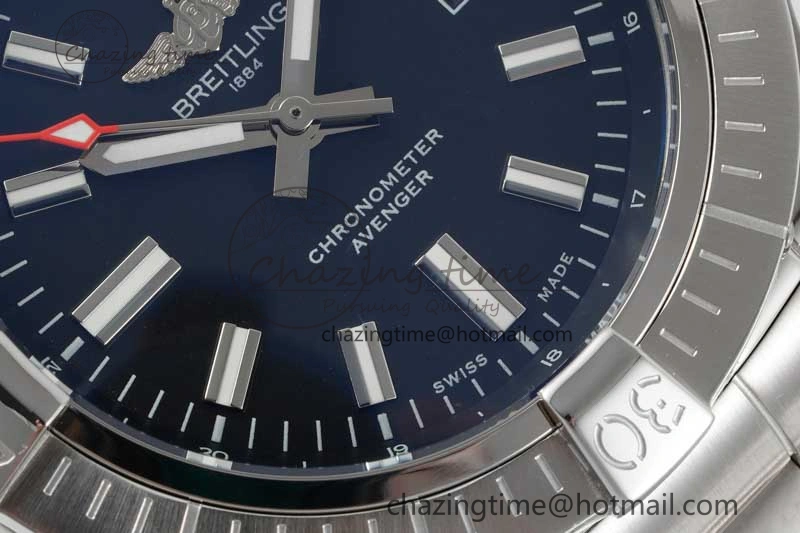 Effortless Avenger Automatic 43mm SS TF 1:1 Best Edition Black Dial on SS Bracelet A 5538