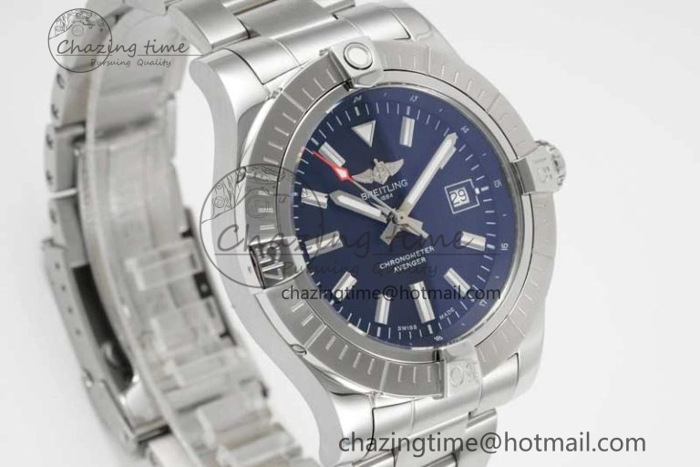 Effortless Avenger Automatic 43mm SS TF 1:1 Best Edition Black Dial on SS Bracelet A 5538