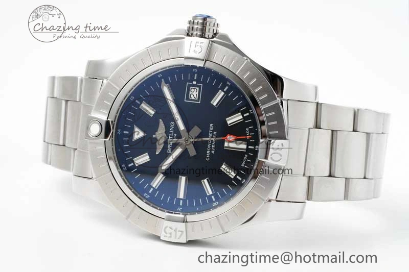 Effortless Avenger Automatic 43mm SS TF 1:1 Best Edition Black Dial on SS Bracelet A 5538