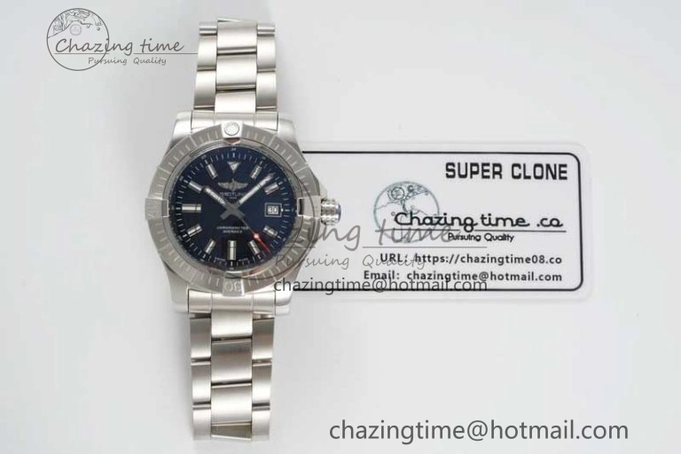 Effortless Avenger Automatic 43mm SS TF 1:1 Best Edition Black Dial on SS Bracelet A 5538