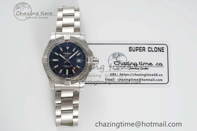 Effortless Avenger Automatic 43mm SS TF 1:1 Best Edition Black Dial on SS Bracelet A 5538