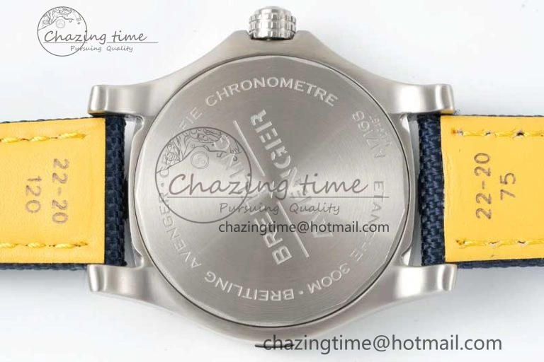 Avenger Automatic 43mm SS TF 1:1 Best Edition Blue Dial on Blue Nylon Strap A Soft 5534