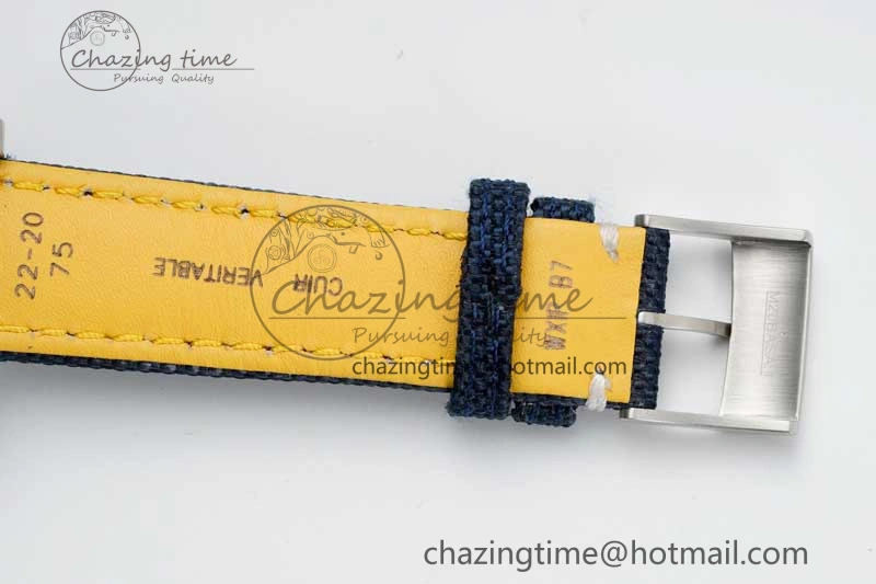 Avenger Automatic 43mm SS TF 1:1 Best Edition Blue Dial on Blue Nylon Strap A Soft 5534