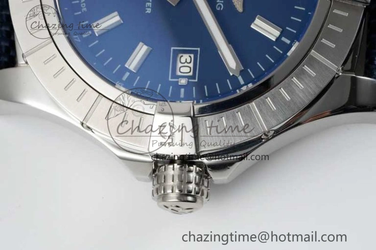 Avenger Automatic 43mm SS TF 1:1 Best Edition Blue Dial on Blue Nylon Strap A Soft 5534