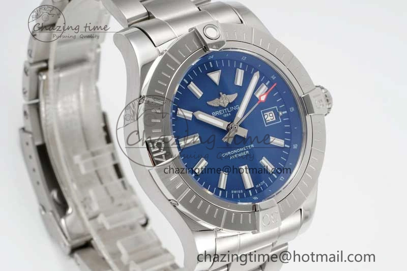 Avenger Automatic 43mm SS TF 1:1 Best Edition Blue Dial on SS Bracelet A Snug 5533
