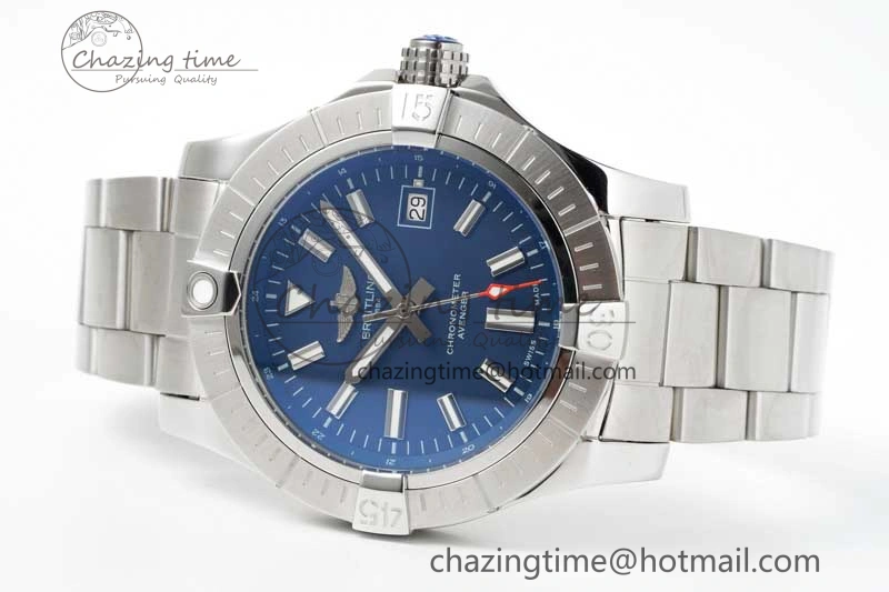 Avenger Automatic 43mm SS TF 1:1 Best Edition Blue Dial on SS Bracelet A Snug 5533