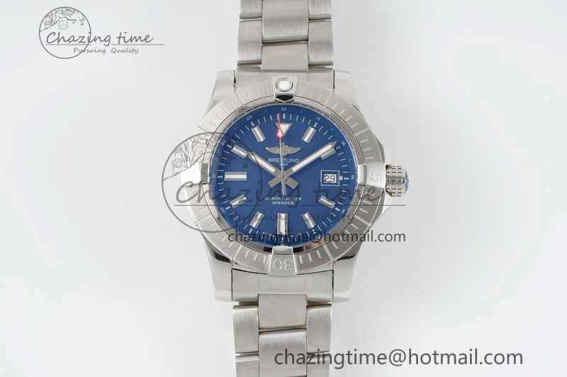 Avenger Automatic 43mm SS TF 1:1 Best Edition Blue Dial on SS Bracelet A Snug 5533