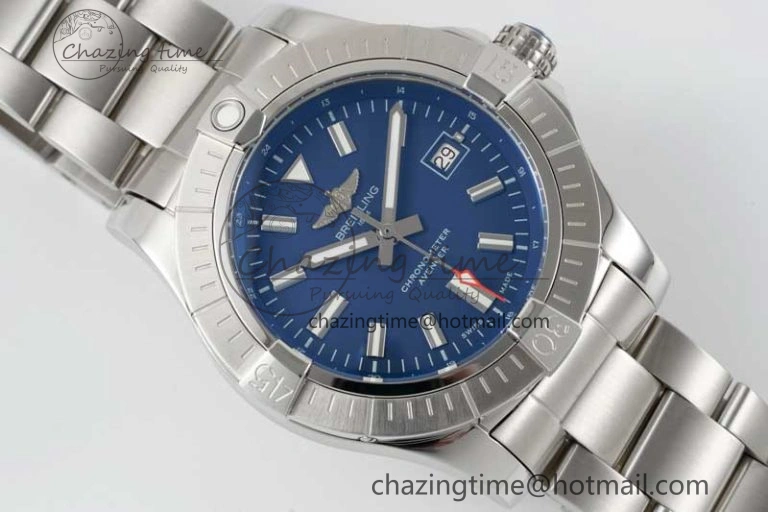 Avenger Automatic 43mm SS TF 1:1 Best Edition Blue Dial on SS Bracelet A Snug 5533