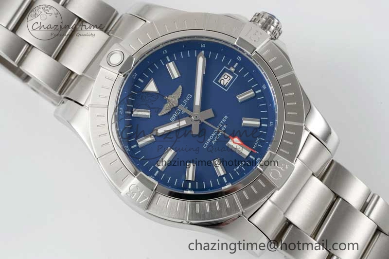Avenger Automatic 43mm SS TF 1:1 Best Edition Blue Dial on SS Bracelet A Snug 5533