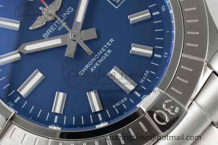 Avenger Automatic 43mm SS TF 1:1 Best Edition Blue Dial on SS Bracelet A Snug 5533