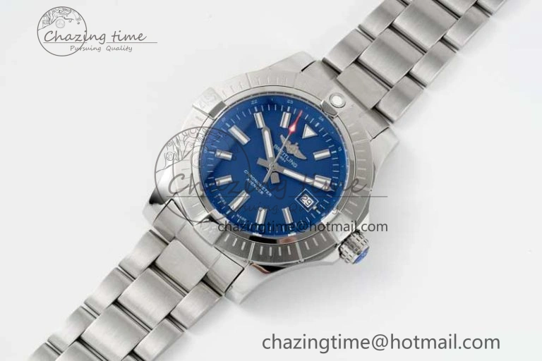 Avenger Automatic 43mm SS TF 1:1 Best Edition Blue Dial on SS Bracelet A Snug 5533