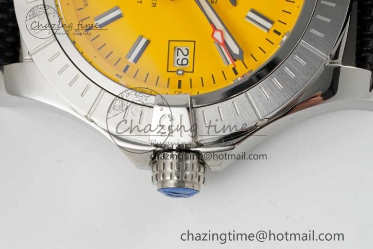 Colorful Avenger Automatic 43mm SS TF 1:1 Best Edition Yellow Dial on Black Nylon Strap A 5537