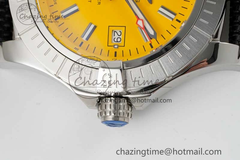 Colorful Avenger Automatic 43mm SS TF 1:1 Best Edition Yellow Dial on Black Nylon Strap A 5537