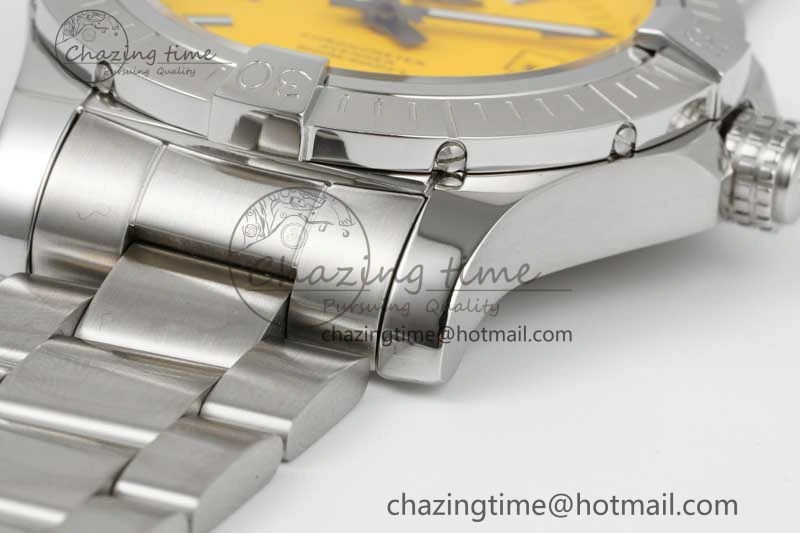 Versatile Avenger Automatic 43mm SS TF 1:1 Best Edition Yellow Dial on SS Bracelet A 5535
