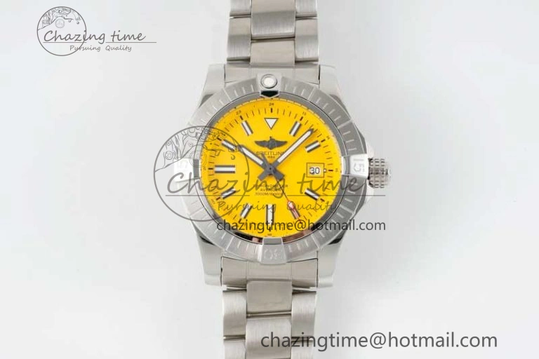 Versatile Avenger Automatic 43mm SS TF 1:1 Best Edition Yellow Dial on SS Bracelet A 5535
