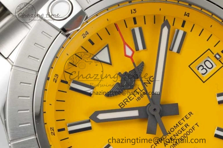 Versatile Avenger Automatic 43mm SS TF 1:1 Best Edition Yellow Dial on SS Bracelet A 5535