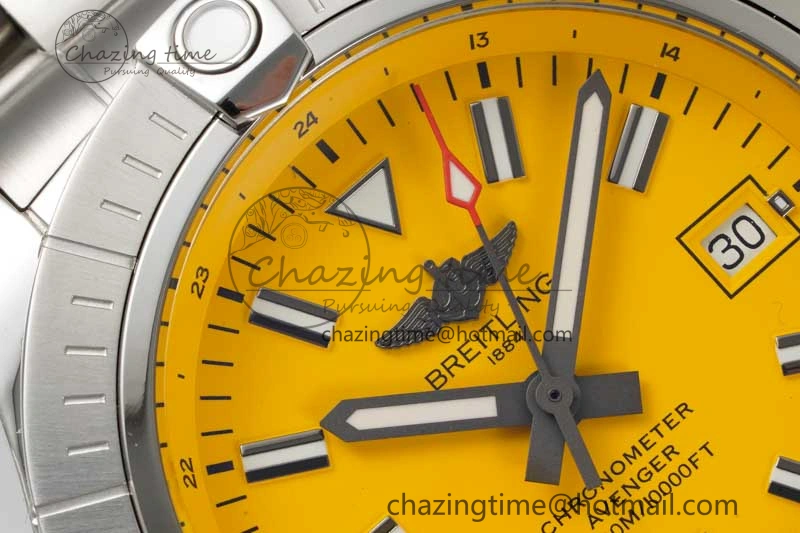 Versatile Avenger Automatic 43mm SS TF 1:1 Best Edition Yellow Dial on SS Bracelet A 5535