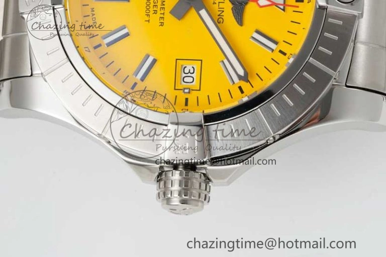 Versatile Avenger Automatic 43mm SS TF 1:1 Best Edition Yellow Dial on SS Bracelet A 5535