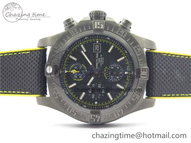 Avenger Bandit Titanium DLC B50 Best Edition Black Dial on Black Yellow Gummy strap A Minimalist 5579