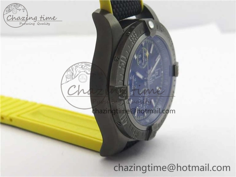 Avenger Bandit Titanium DLC B50 Best Edition Black Dial on Black Yellow Gummy strap A Minimalist 5579
